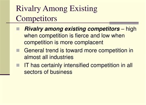 rivalry among existing competitors examples.